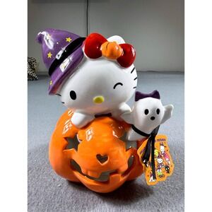 Hello Kitty Halloween Pumpkin Candle House NWT Blue Sky‎ Clayworks Sanrio